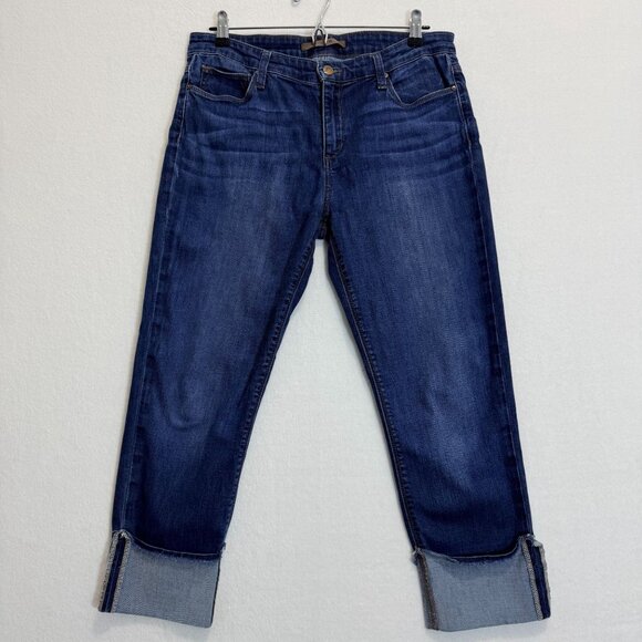 Joe’s Jeans Womens Size W31 Blue Denim Cropped Cuffed Stretch Mid Rise - Picture 15 of 15
